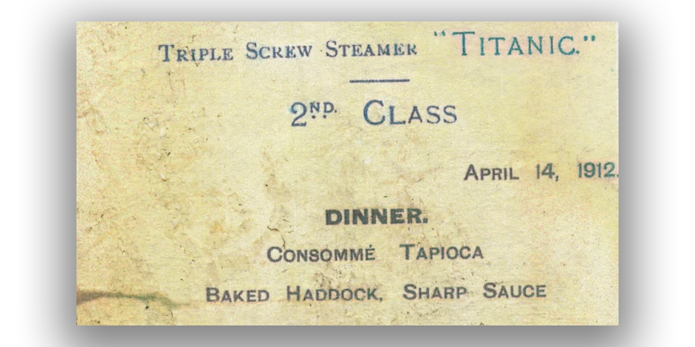 Quale fu l’ultimo pasto servito sul Titanic?